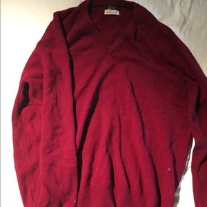 Vintage men’s Maroon Sweater 100% Cashmere